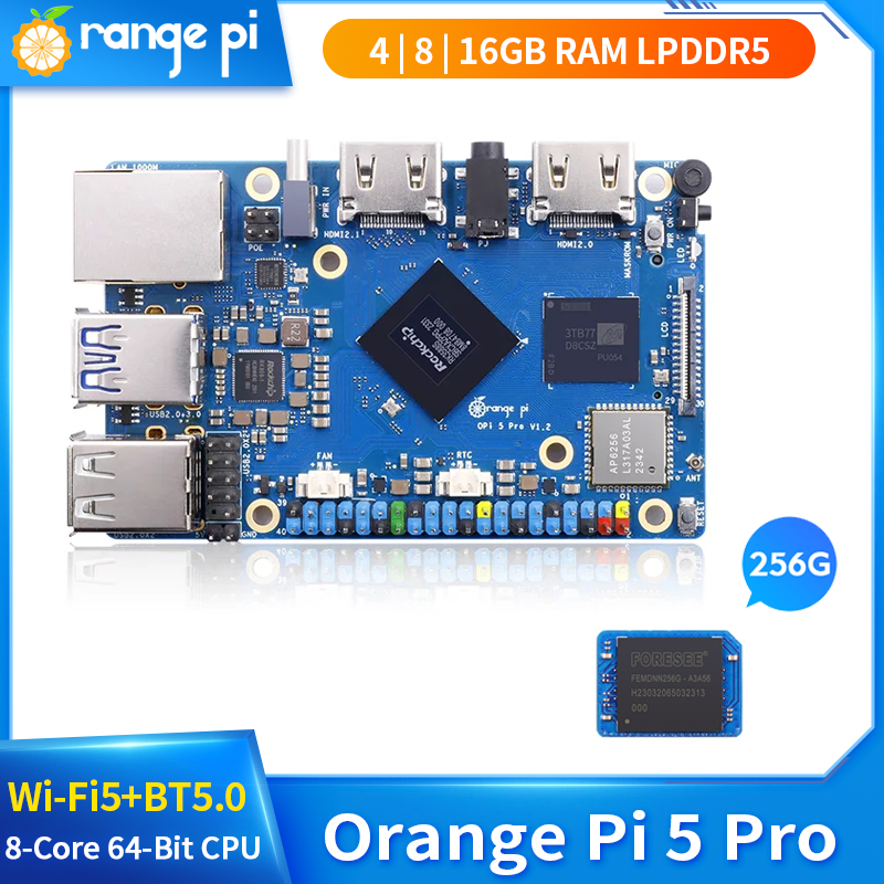 Orange Pi 5 Plus 16Gb - 오렌지 파이 5 프로, 16GB, 8GB