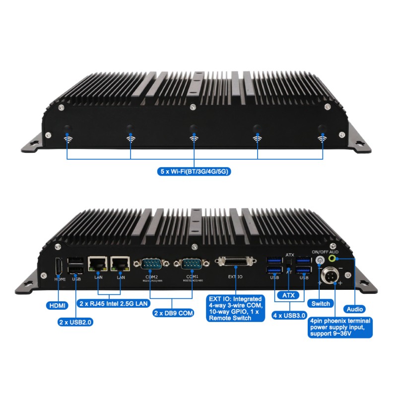 산업용 팬리스 엣지 AI PC 코어 i5 1235U i - Fanless Industrial Pc Rs485 Core I7 리뷰 및 가격